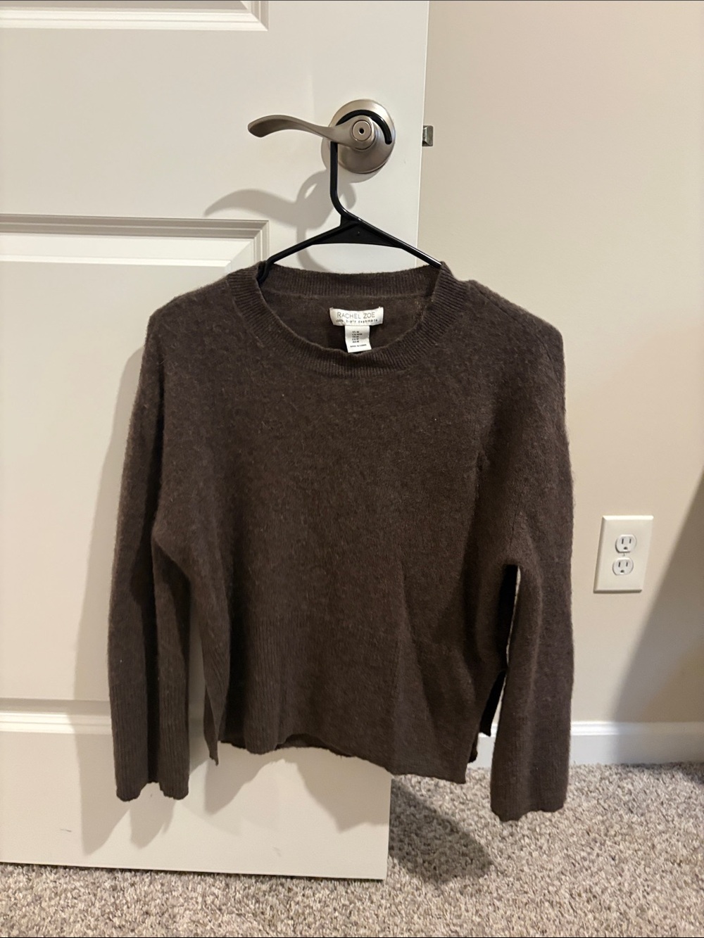 Rachel Zoe Cashmere Brown Crewneck Sweater